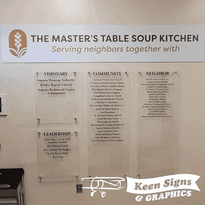 Keen Signs Awards and Recognition Displays: Golden Harvest Donor Wall 