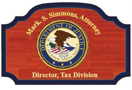 U30191 - Department of Justice (DOJ) Personalized Carved Wall Plaque