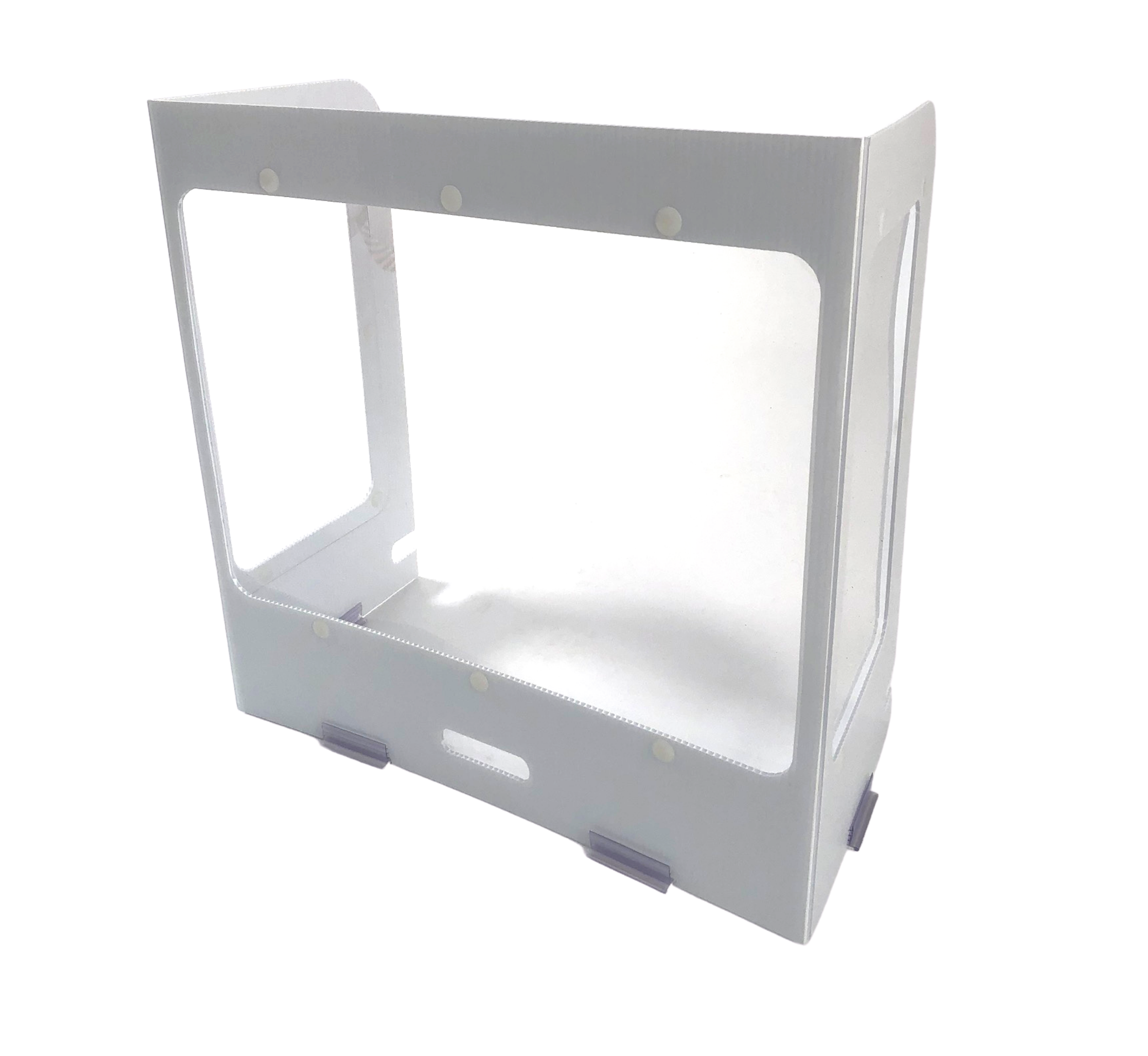 24"w x 24"h x 12'd 3-Sided Portable Coroplast Desk Shield (Clone)
