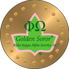 GOLDEN SOROR PIN WITH RHINESTONES