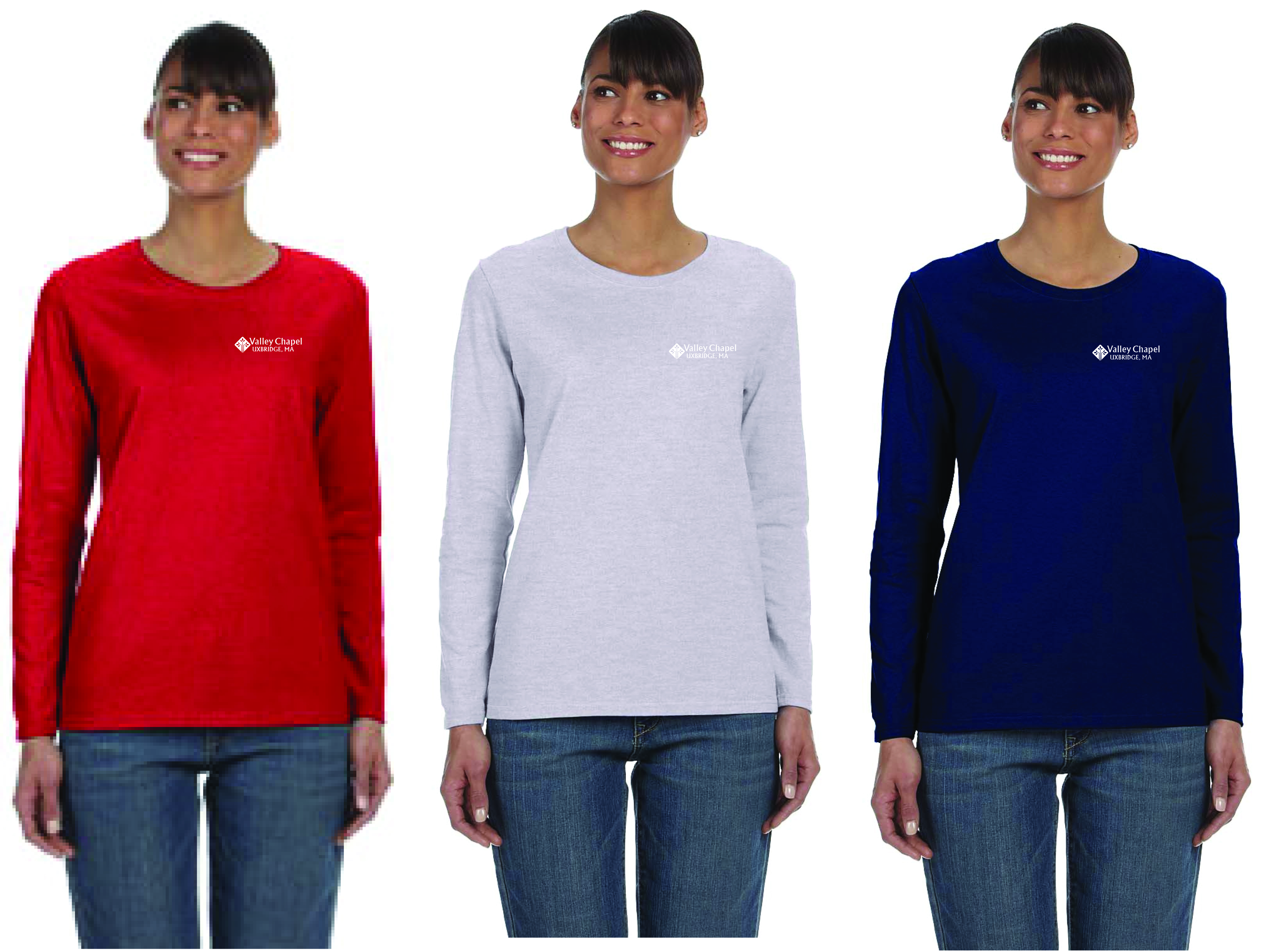 Ladies Long Sleeve Shirt (Left Chest)