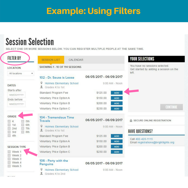 Use those filters!