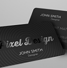 Laminated Silk Business Cards w/Spot UV one side