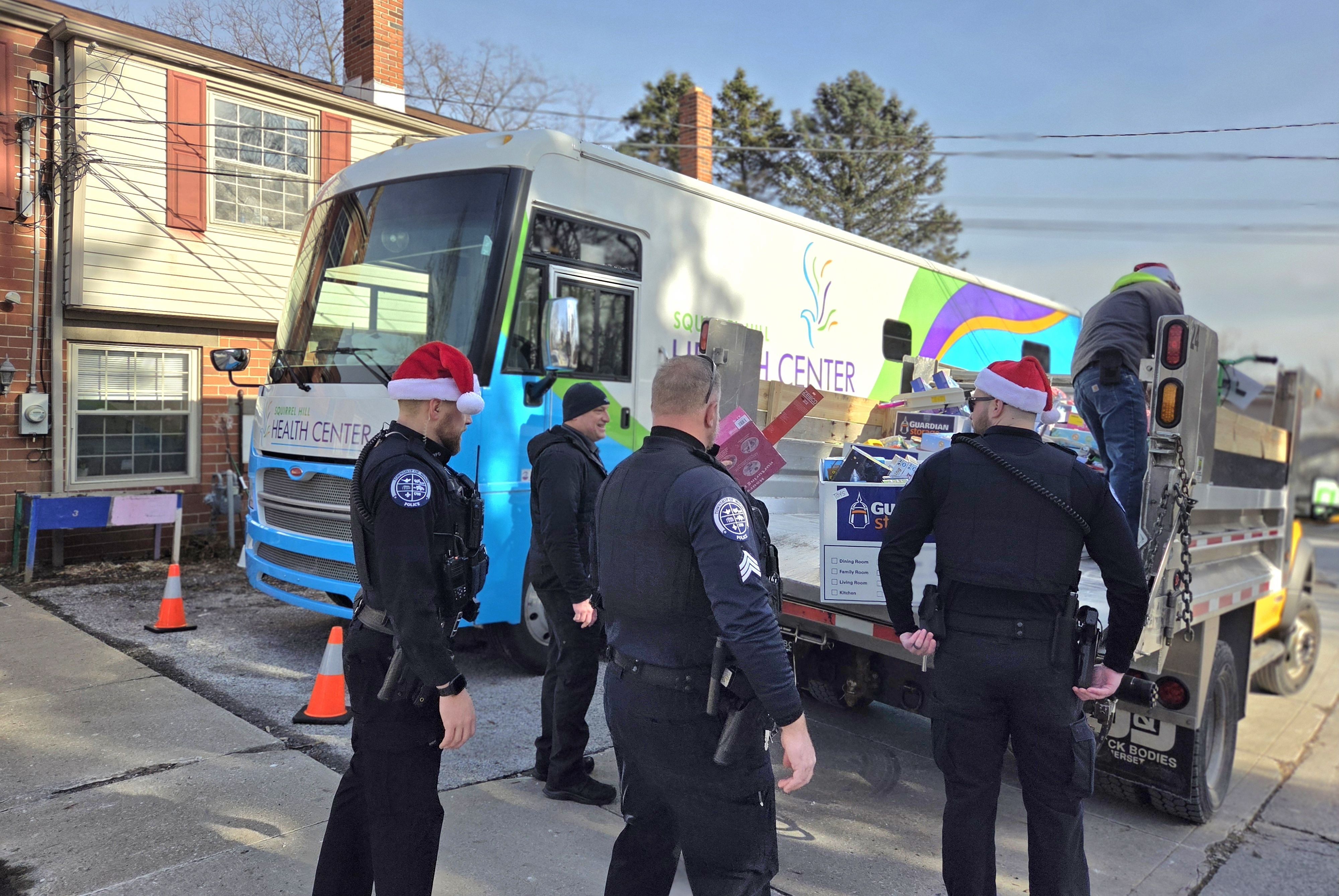 Moon Township Police holiday donations event at Mooncrest December 2025