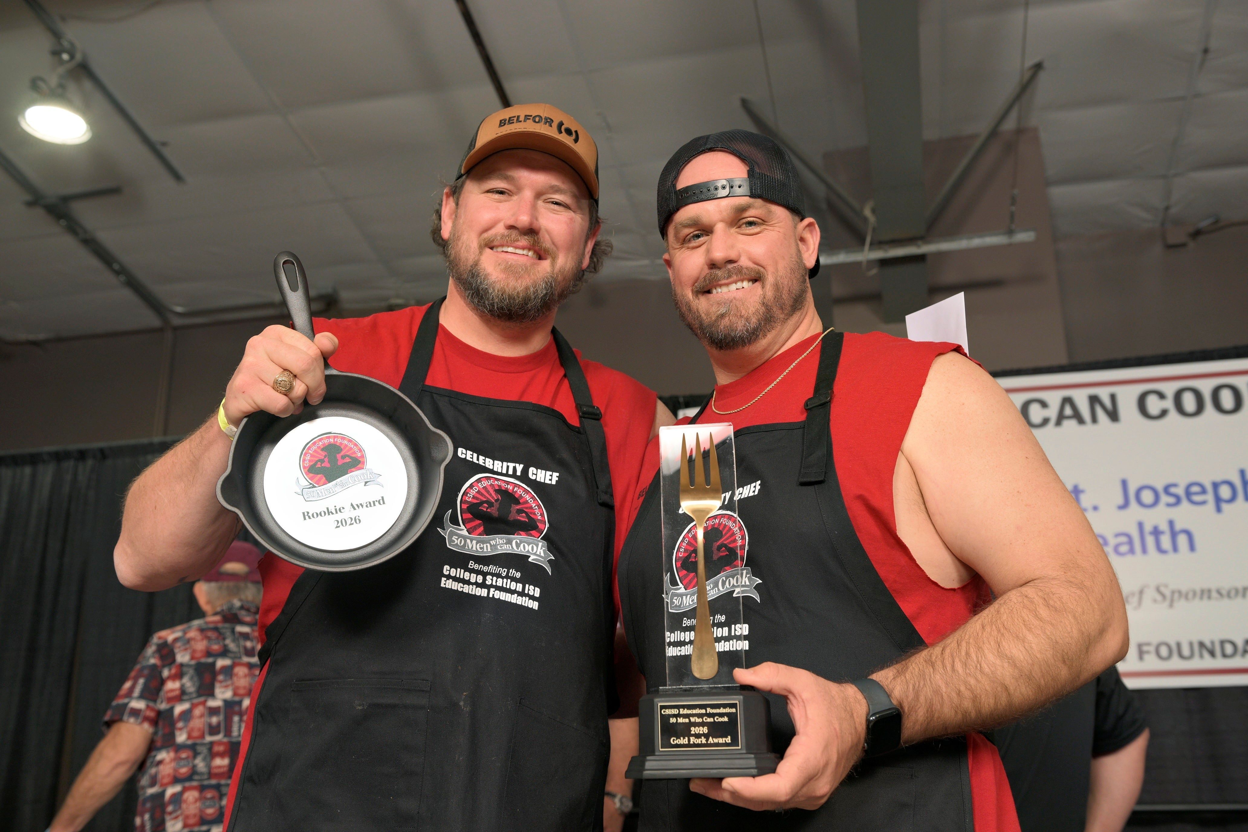 Winners of the 50 Men Who Can Cook charity event