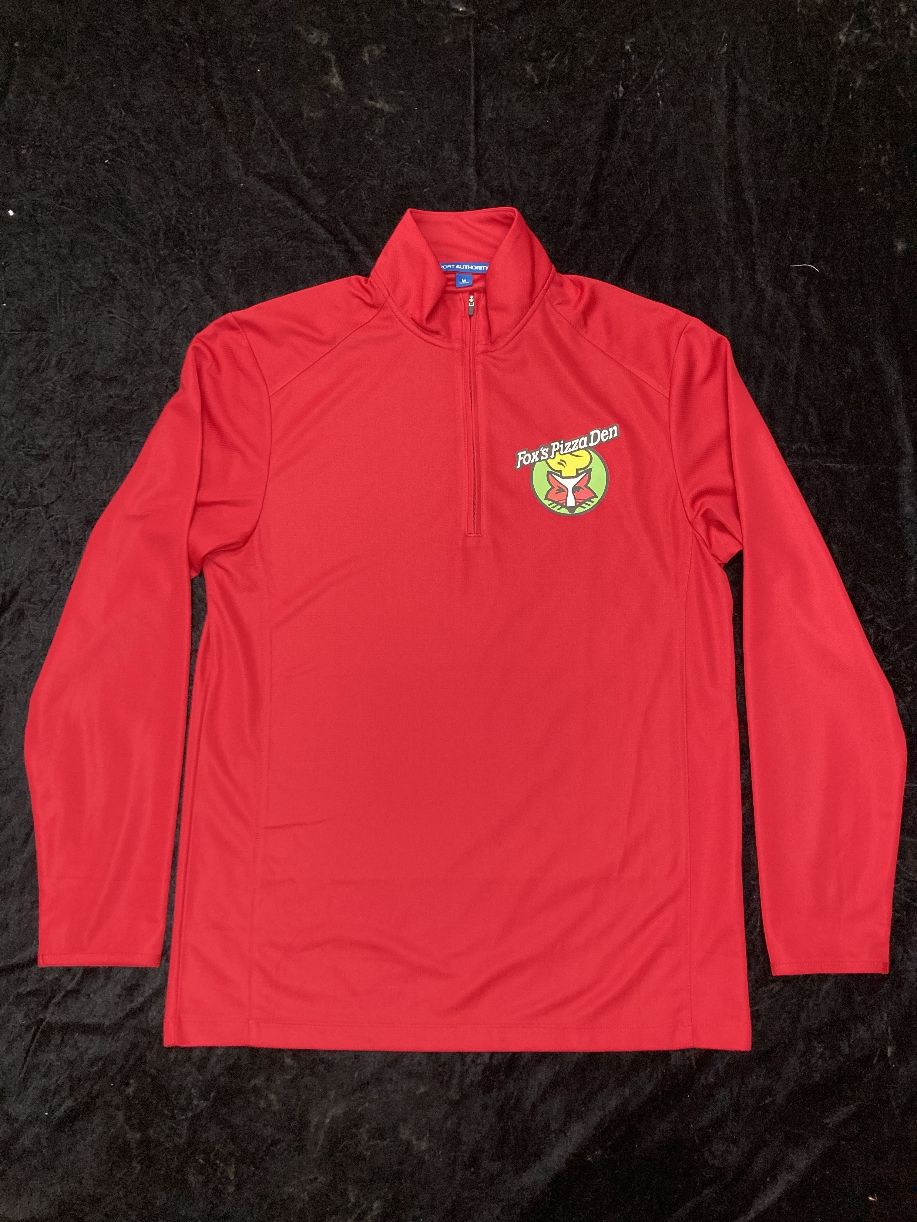 SALE Fox's Logo - Medium Red Quarter-Zip