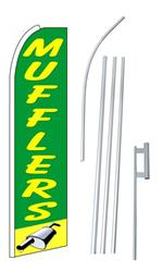 Mufflers Swooper/Feather Flag + Pole + Ground Spike