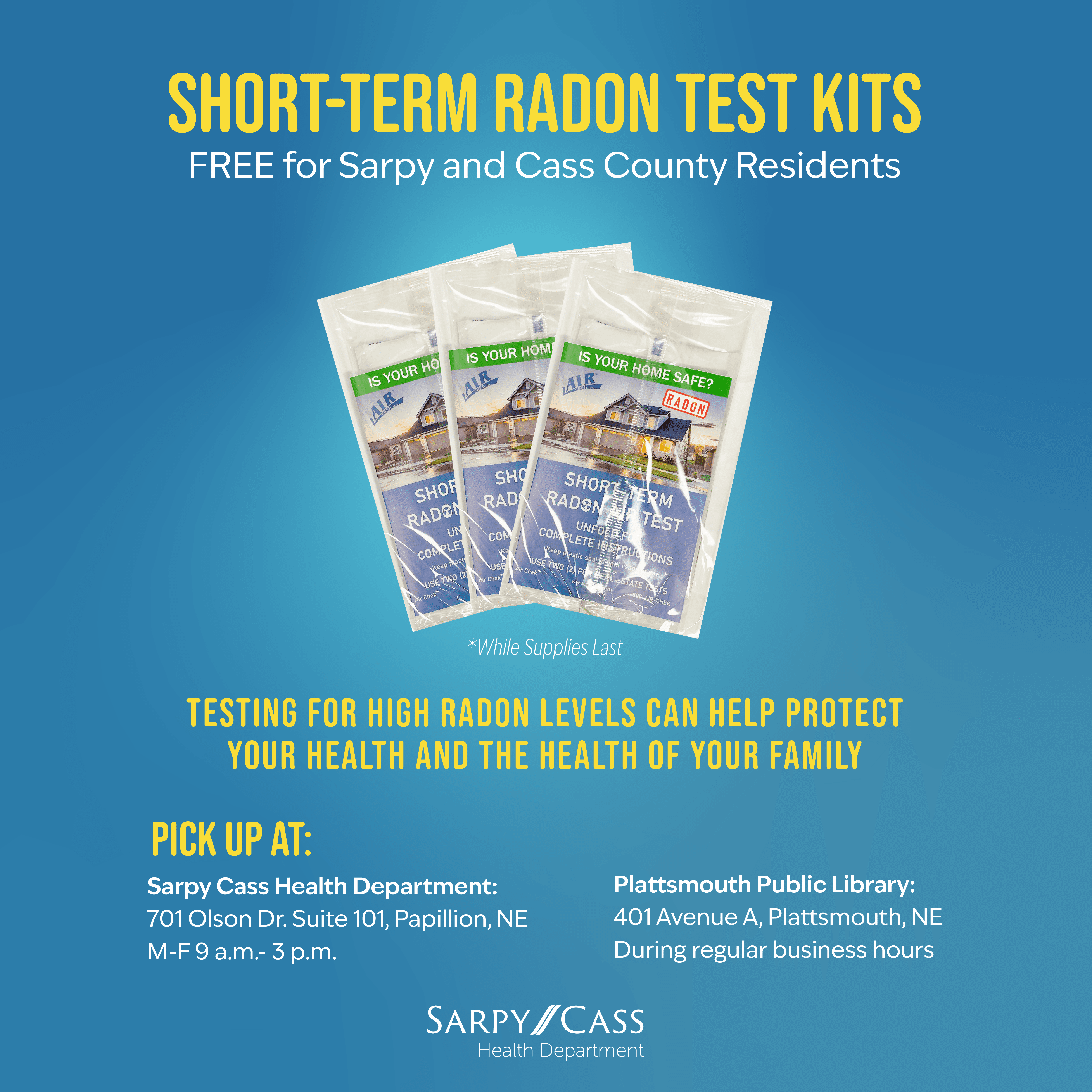Free Short-Term Radon Test Kits