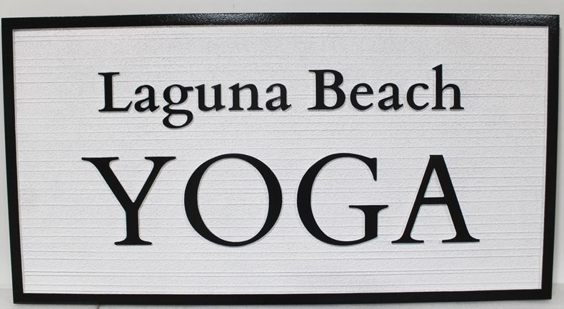 SA28890 - Carved and Sandblasted Sign for "Laguna Beach Yoga"