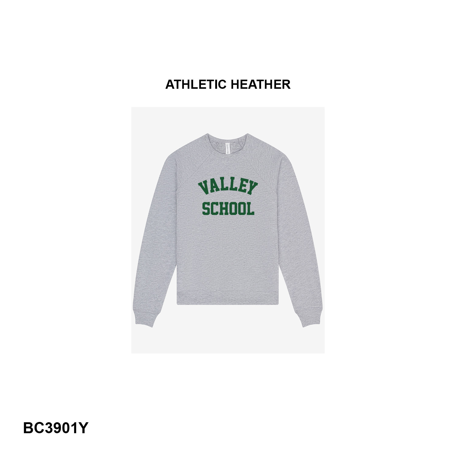COLLEGIATE LOGO - BELLA+CANVAS® Youth Sponge Fleece Raglan Sweatshirt