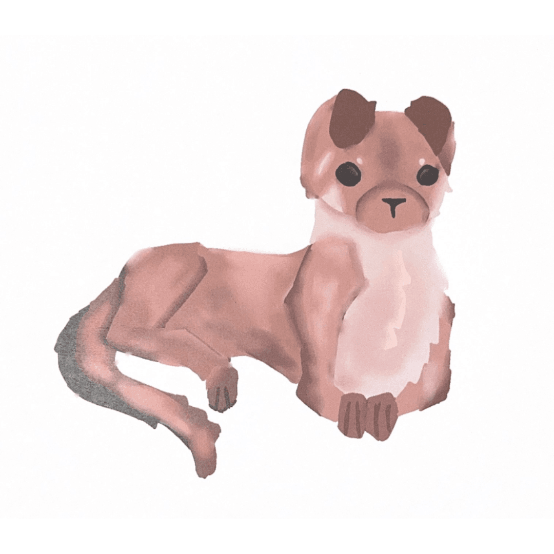 Digital painting of an otter