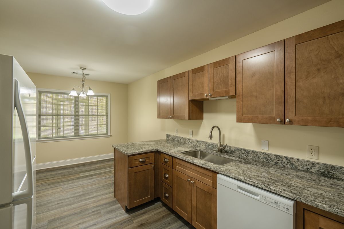 Cottage kitchen view from dining area
