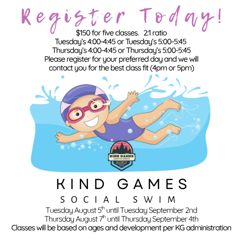 Tuesday 4pm  Five fun-filled sessions (email kindgames@cdtkids.com to register)
