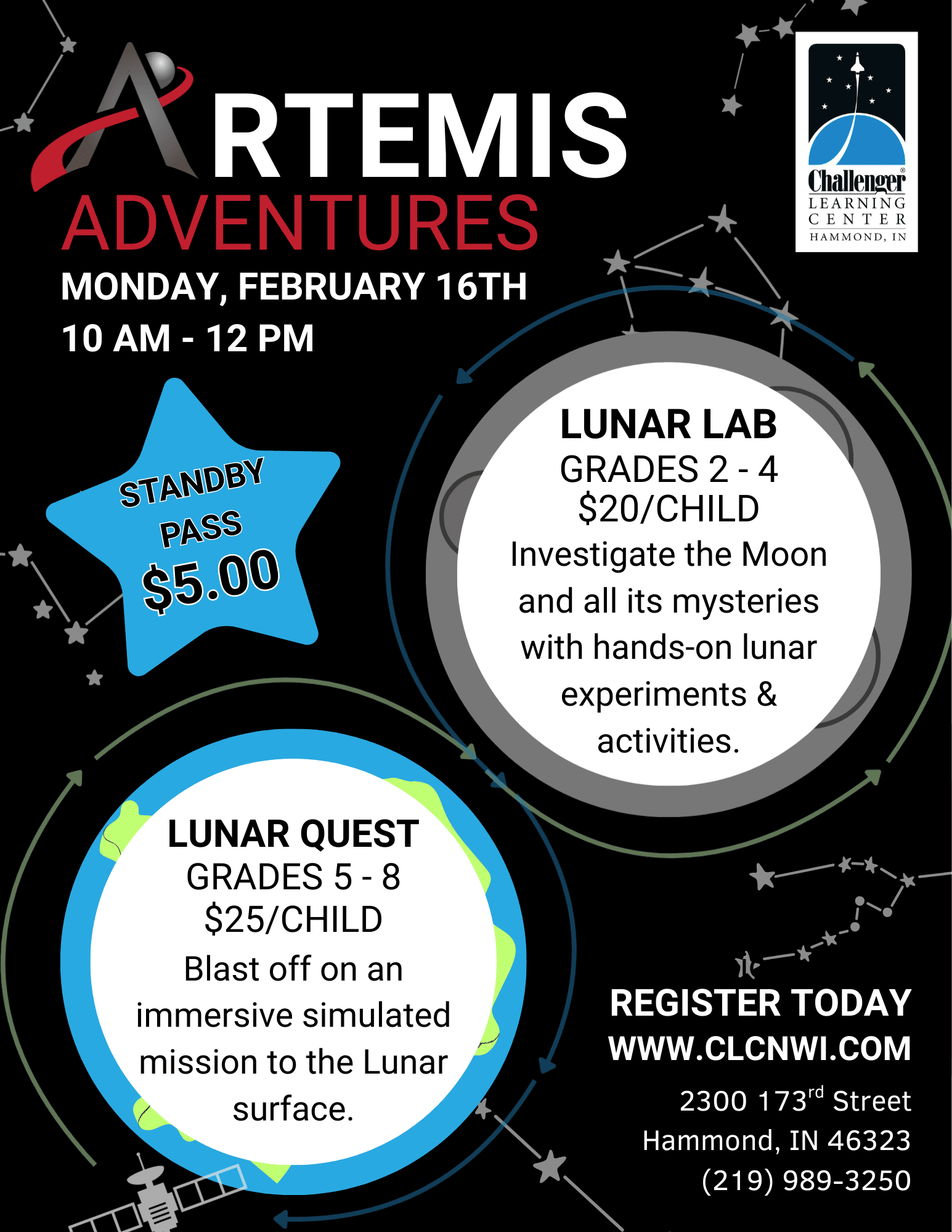 Home School Adventure Day flier that shows all 5 programs being hosted September 3rd - September 5th