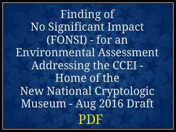 Finding of No Significant Impact (FONSI) August 2016 Draft