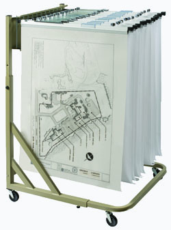 Mobile Pivot Rack For Blueprints *Clamps Sold Separtely