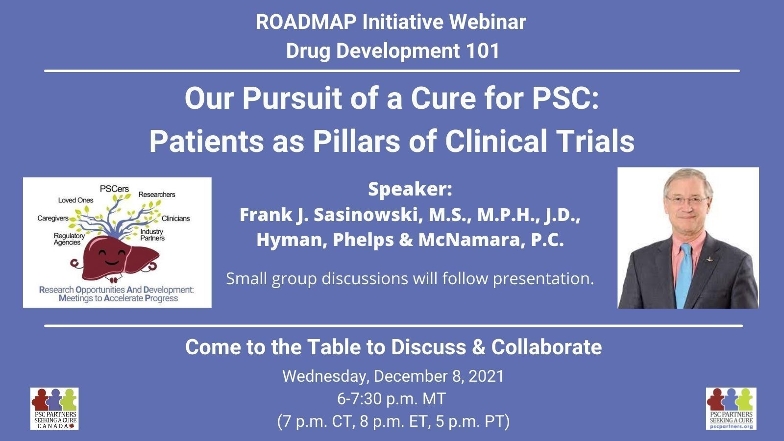 ROADMAP Drug Development 101 - Our Pursuit of a Cure for PSC: Patients as Pillars of Clinical Trials