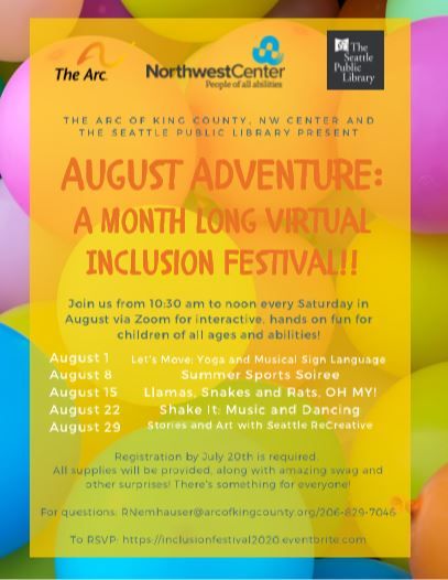A Month Long Virtual Inclusion Festival: Shake It