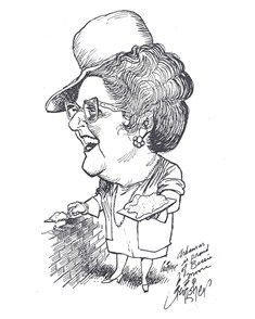 Bessie B. Moore caricature