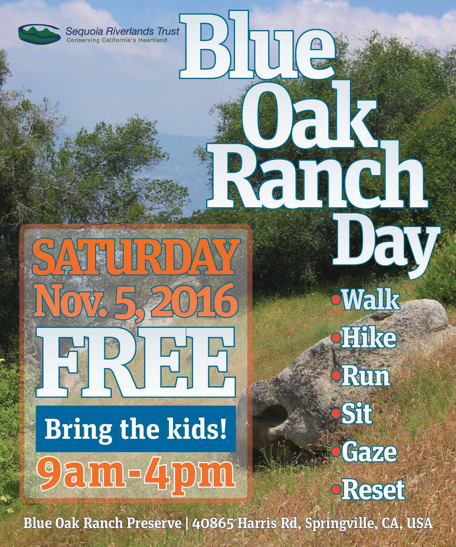 Blue Oak Day this Saturday