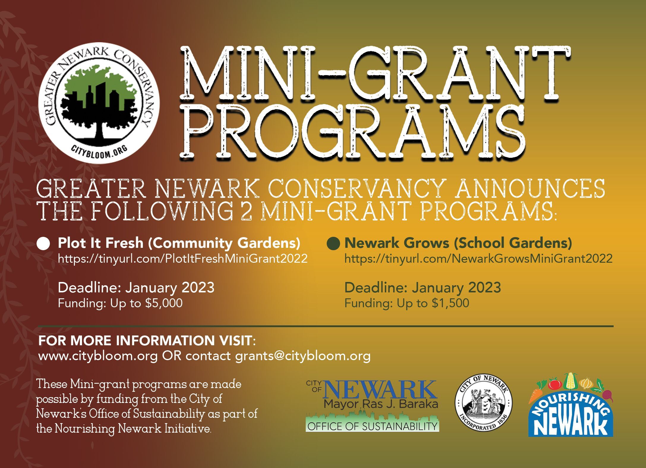 Announcing our Mini-Grant Programs!