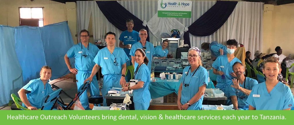 Group of people in scrubs working in healthcare.