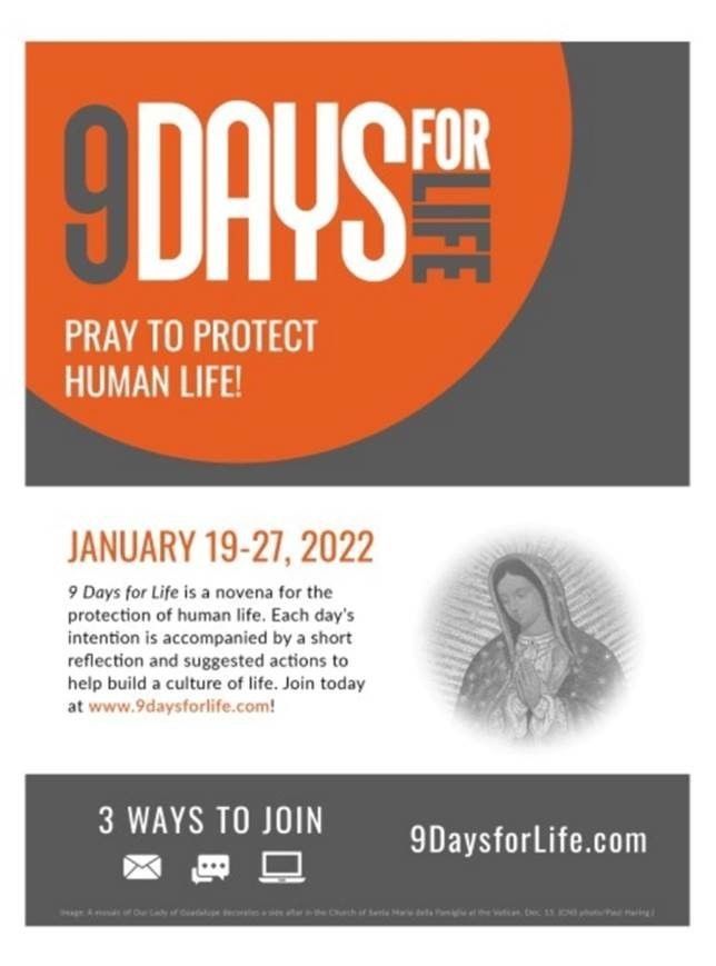 Join the 9 Days for Life Novena