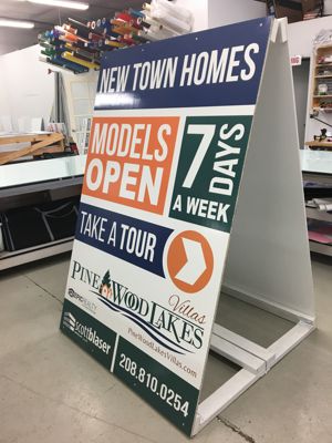 extra large wood a-frame sign