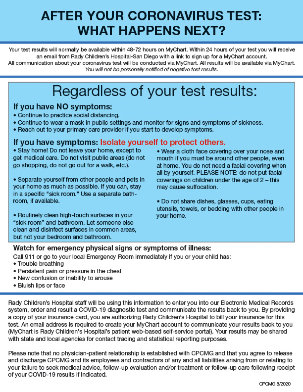 Adult CPCMG Covid Handout