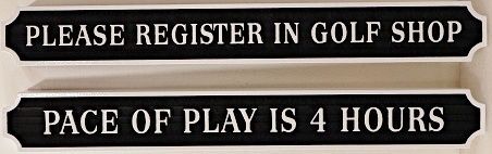 E14212 - Carved HDU Signs for Golf Course