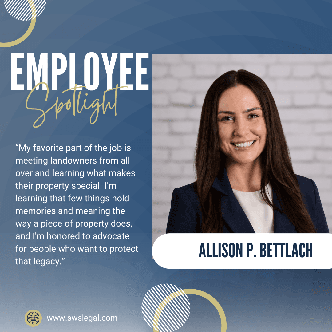 Attorney Allison P. Bettlach celebrates 1 year with Stewart, Wald & Smith, LLC ("SWS")