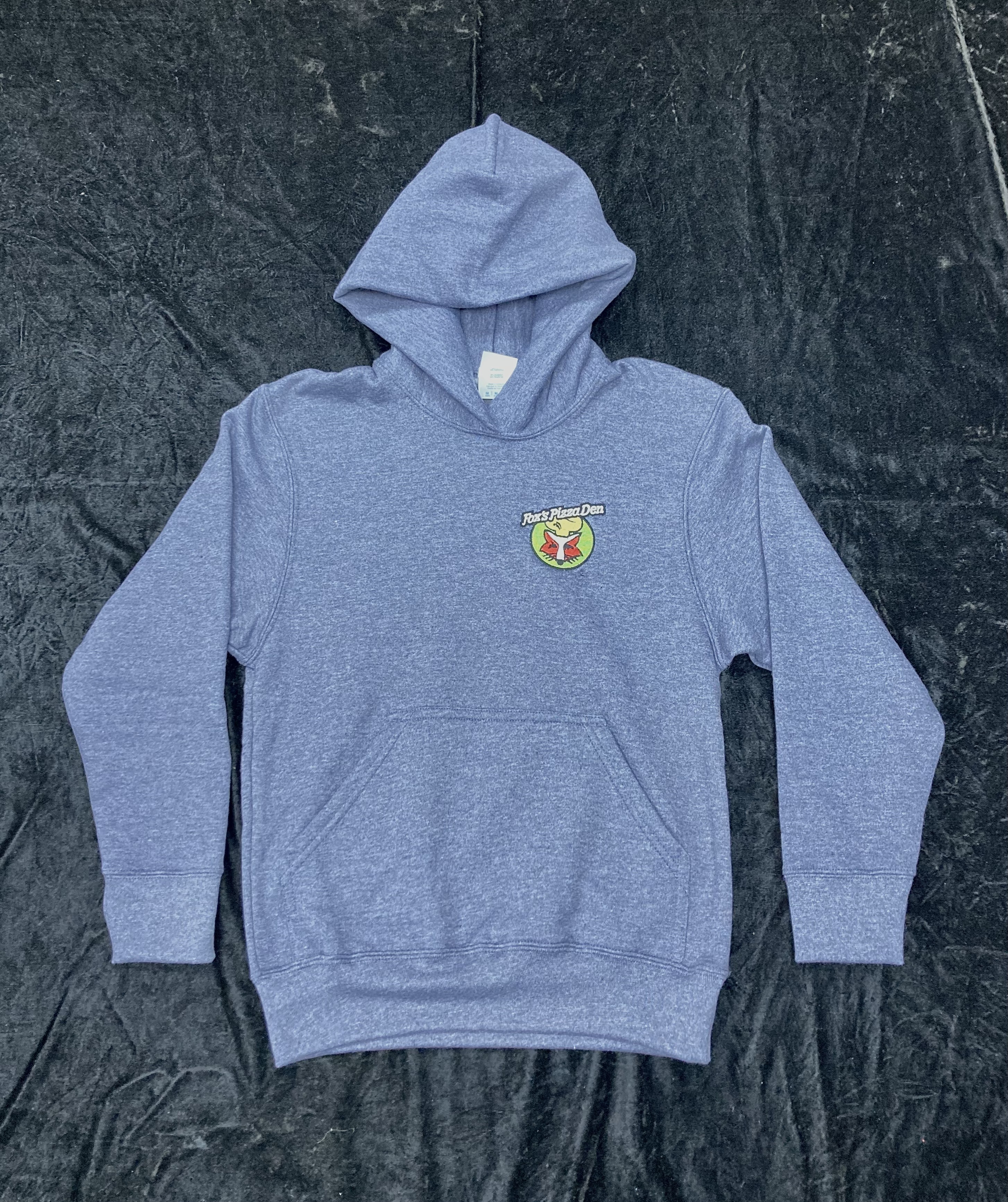 SALE Fox's Logo - YOUTH MEDIUM Navy Heather Hoodie