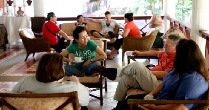 Cross-cultural workers and missionaries network at NCF Counseling & Member Care Seminars.