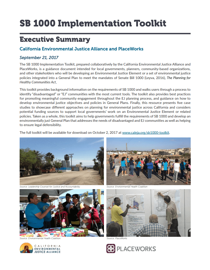 SB 1000 Implementation Toolkit [Executive Summary]