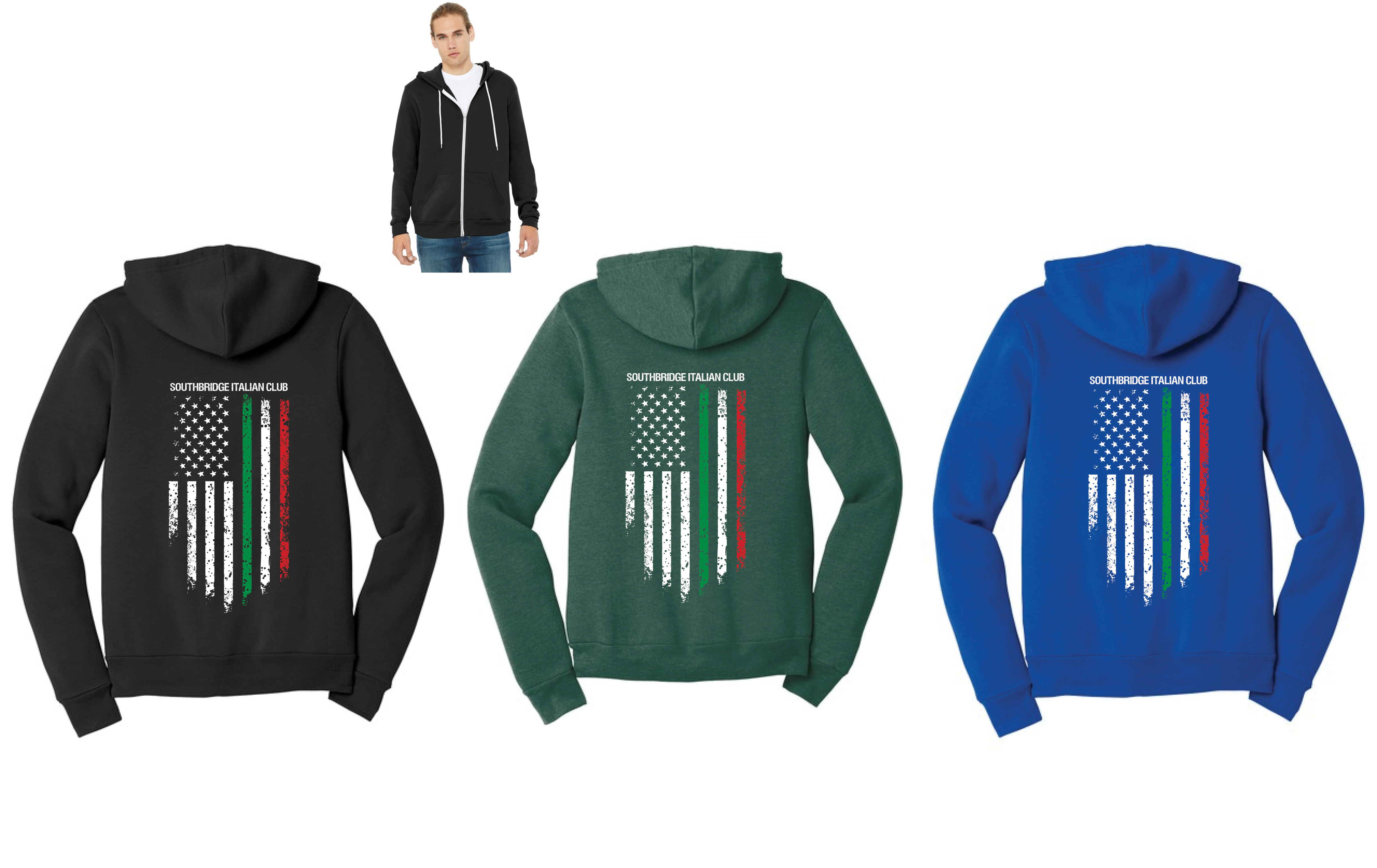 BELLA+CANVAS® Unisex Sponge Fleece Full-Zip Hoodie (Logo 4)