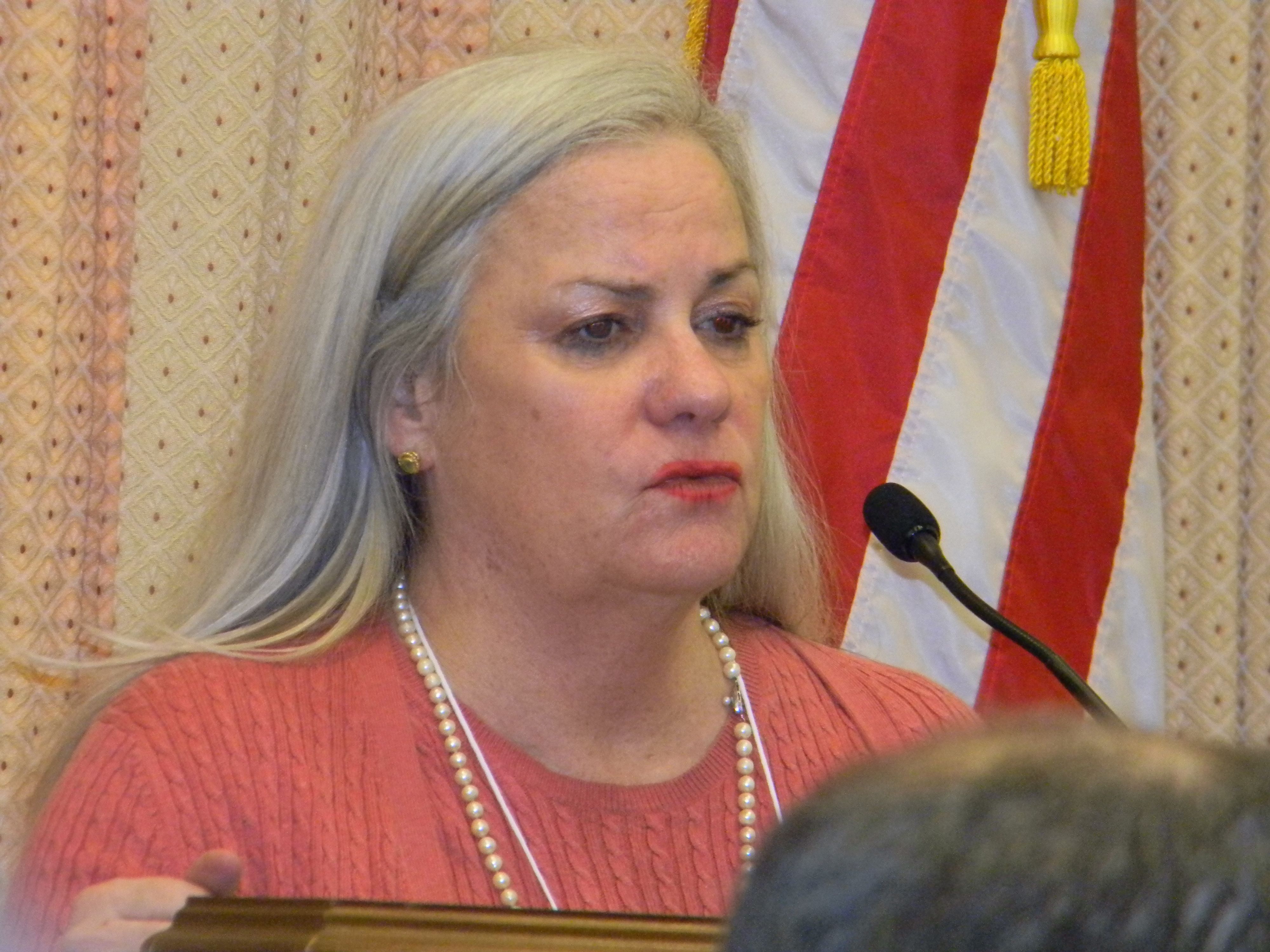 Moira Shea speaking at the Usher syndrome congressional briefing