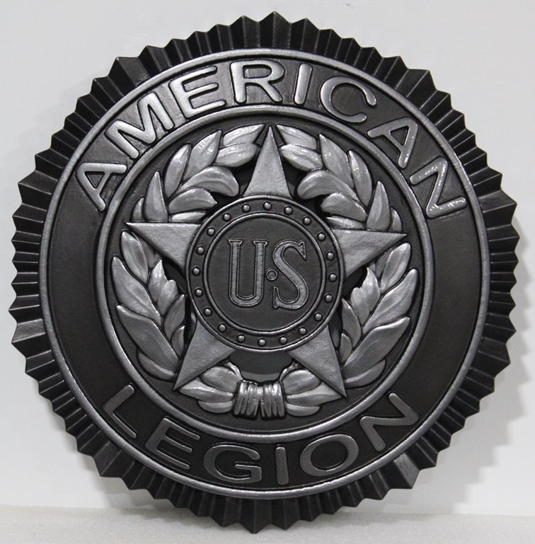UP-1042 - Carved 3-D Bas-Relief HDU Plaque of the Emblem of the American Legion