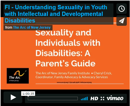 Understanding Sexuality in Youth with Intellectual and Developmental Disabilities