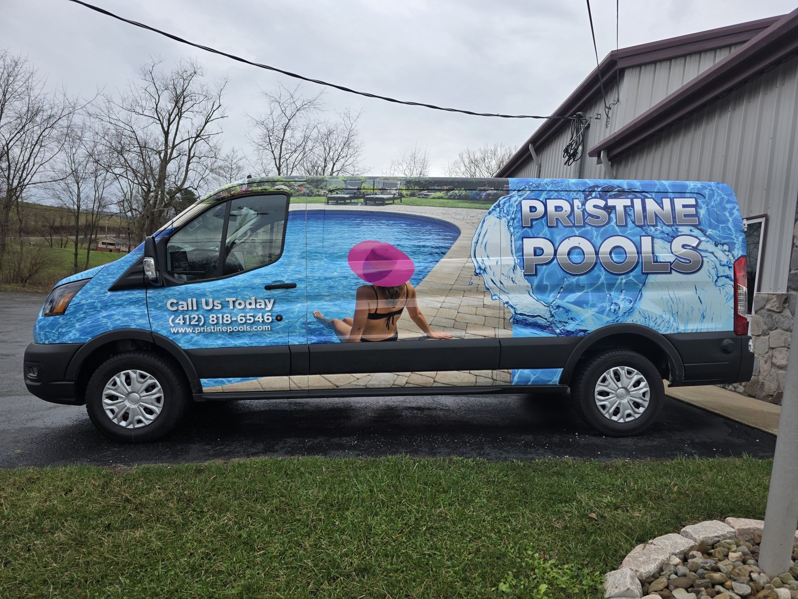 Pristine Pools van full vinyl wrap
