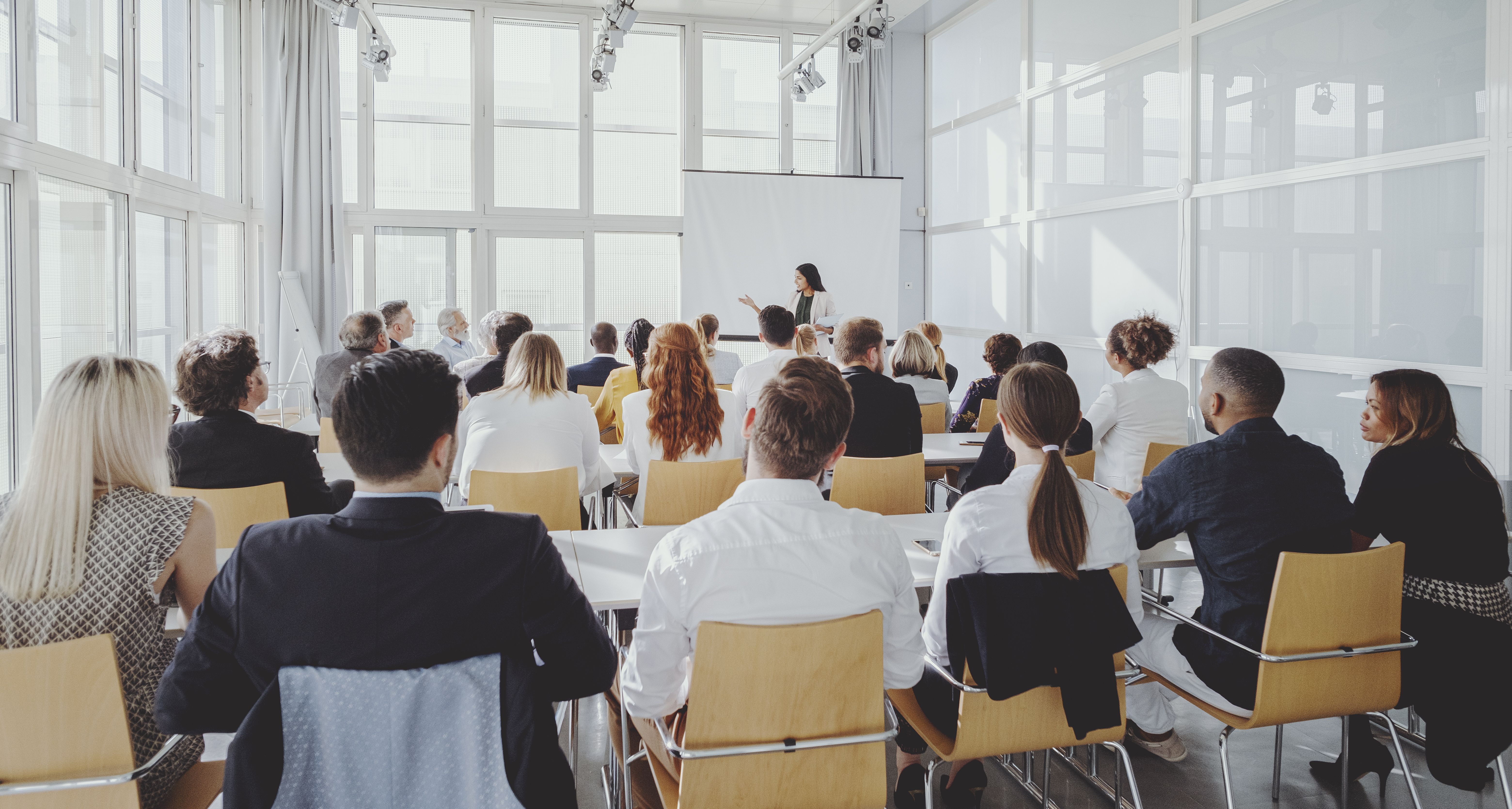 Diverse people at a learning event