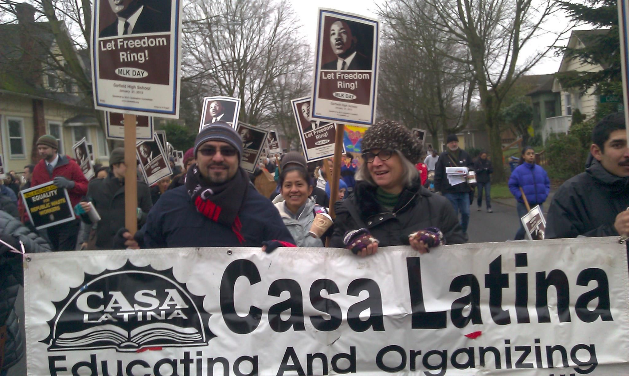 Martin Luther King March, January 2013, with Francisco "Paco" Diaz. (Photo courtesy Francisco Diaz)