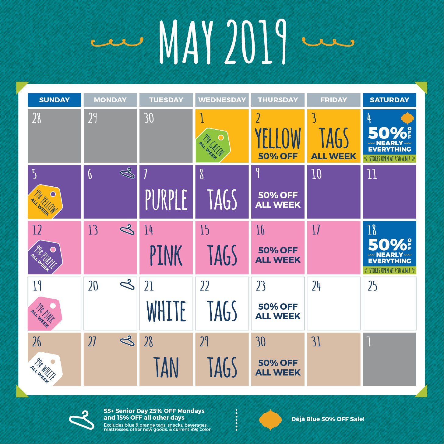 Goodwill Color Of The Week Schedule change comin