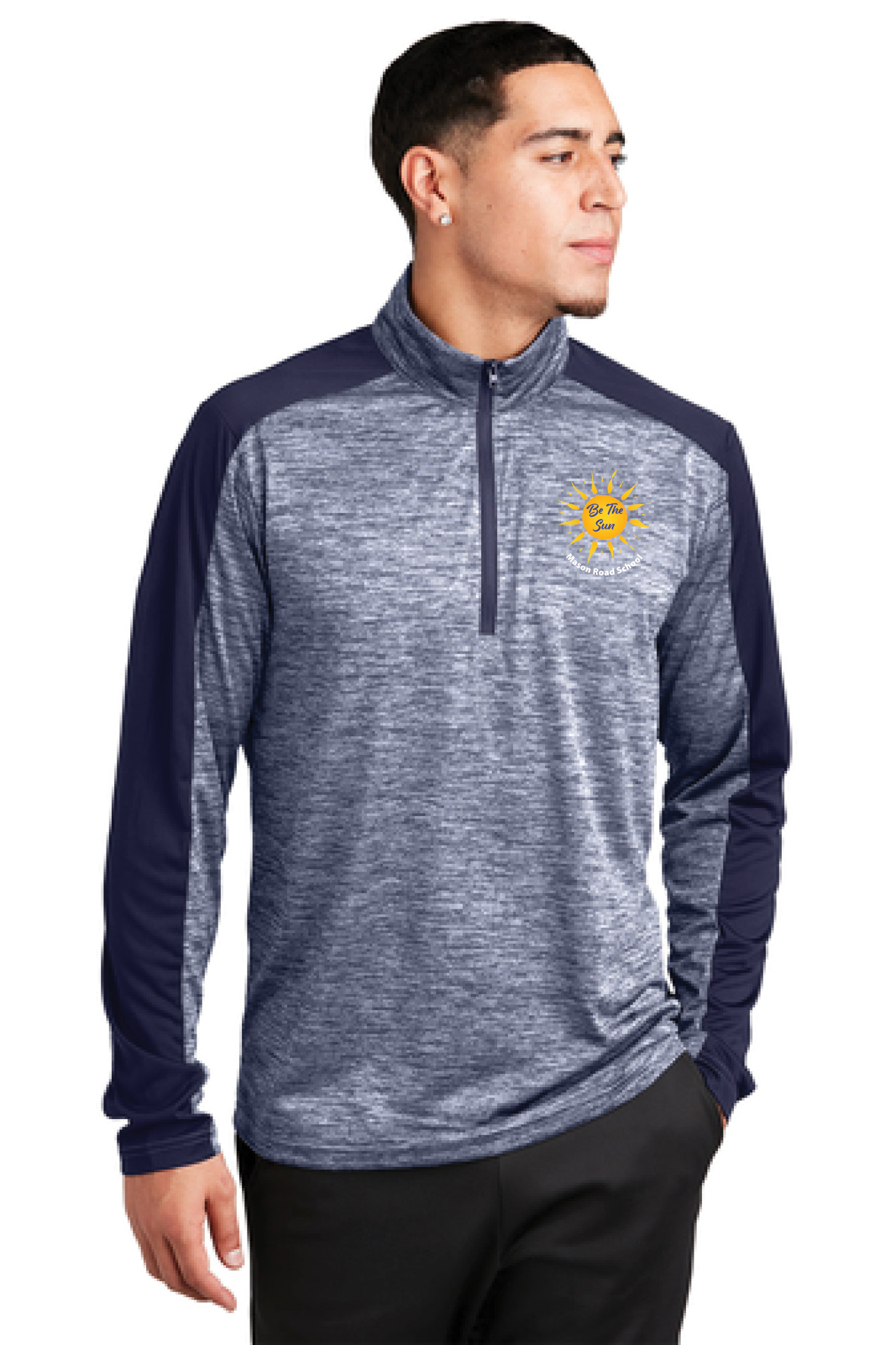 Sport-Tek® PosiCharge® Electric Heather Colorblock 1/4-Zip Pullover