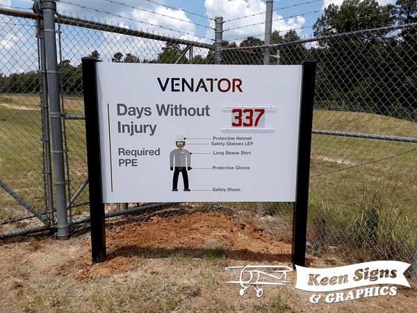 Venator Safety Sign