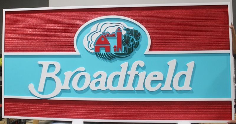 O24031 - Carved and Sandblasted Sign for "Broadfield"