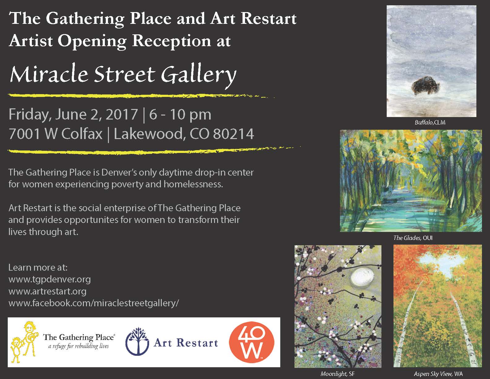 Artist Opening Reception at Miracle Street Gallery, June 2