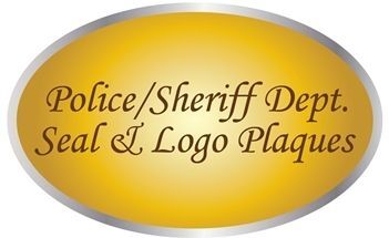  Carved Wall Plaques of  Seals and Logos of Police and Sheriff Departments