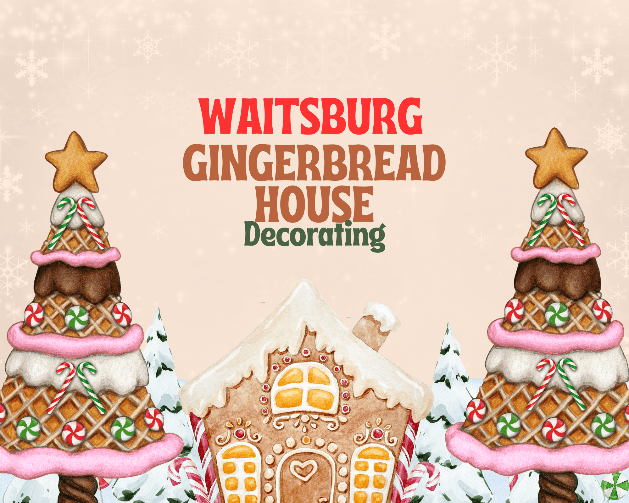 Waitsburg Gingerbread House Decorating Night