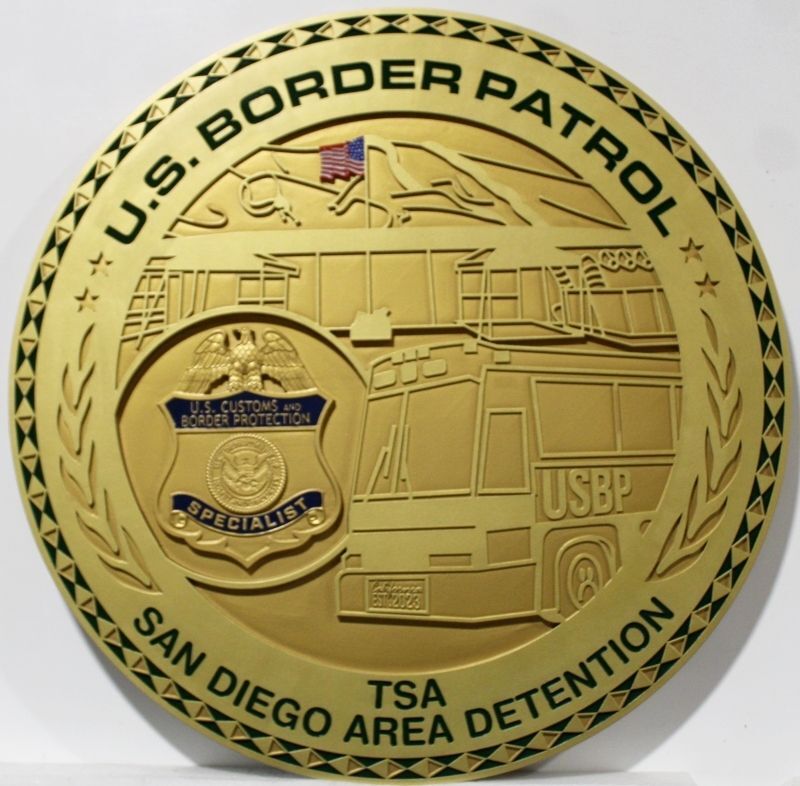 AP-4128 - Carved Logo of the United States Border Patrol