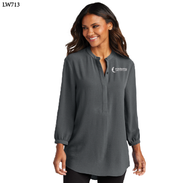 Port Authority® Ladies 3/4-Sleeve Textured Crepe Tunic